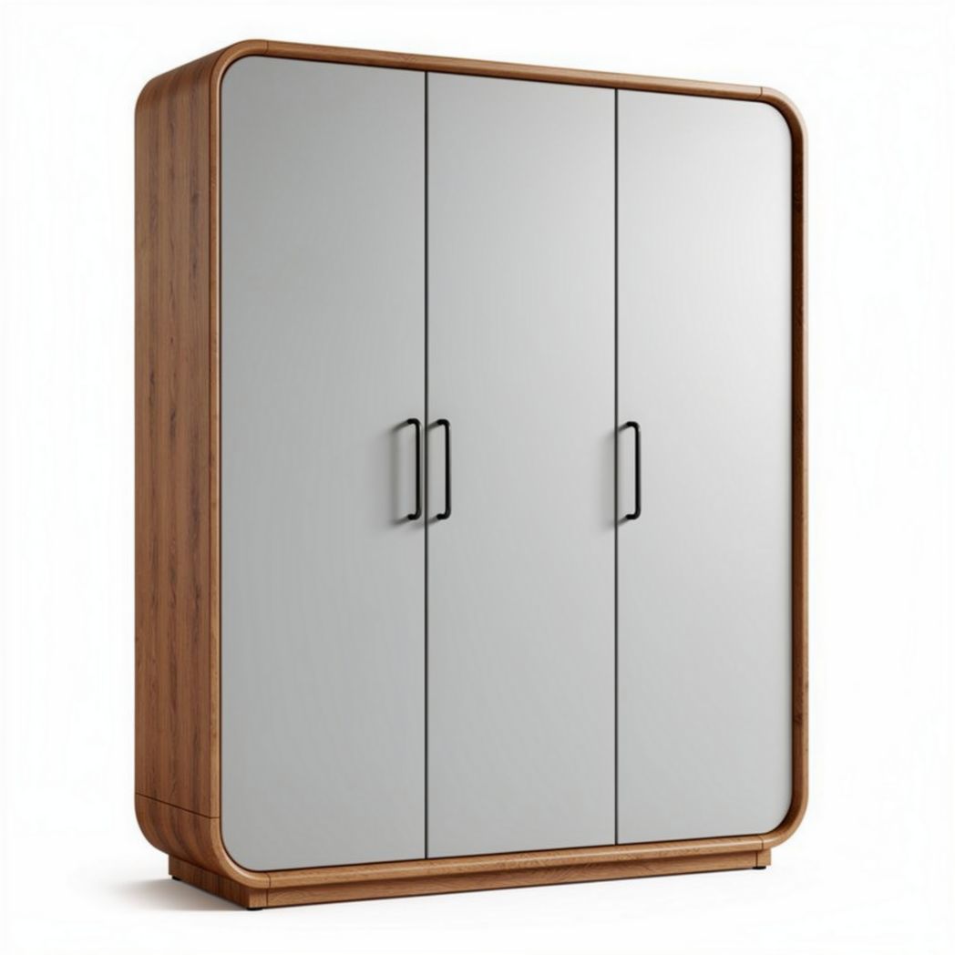 Armoire en bois avec portes miroir dimensions 190 x 120 x 50cm