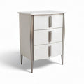 Commode design moderne en MDF blanc avec trois tiroirs 50 x 40 x 60cm