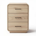 Meuble de chevet en bois clair avec trois tiroirs dimensions 45 x 40 x 60cm