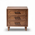 Table de nuit en bois avec trois tiroirs couleur chêne 45 x 40 x 60cm