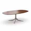 Table ovale en bois et métal 175 x 90 x 74cm pour salle à manger